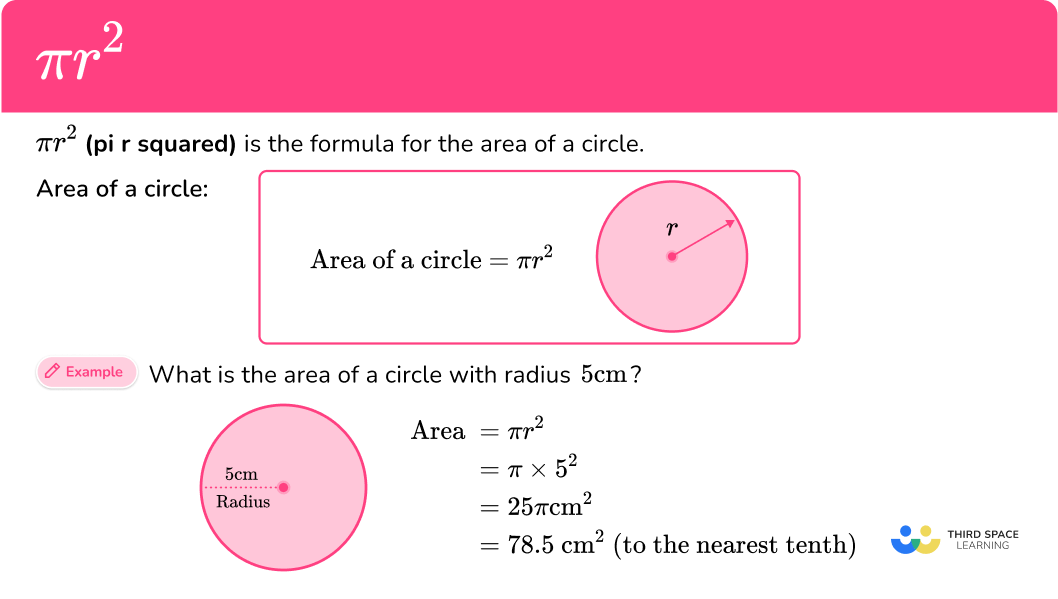 Pi r squared Math Steps, Examples & Questions